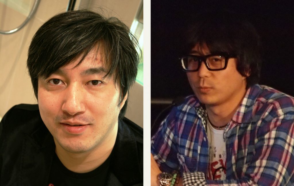 Suda51 et Hidetaka Suehiro (Swery), les deux créateurs de Hotel Barcelona