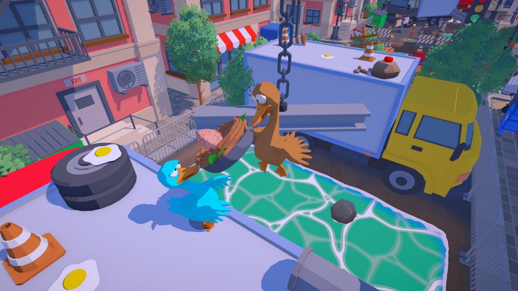 An Eggstremely Hard Game, deux oies convoient un oeuf fragile