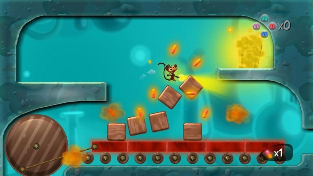 Funky Lab Rat, jeu de réflexion coloré d'Hydravision, un rongeur dans un décor de laboratoire cyan