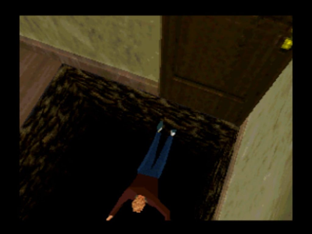 Doctor Hauzer sur 3DO, un personnage suspendu dans un couloir entièrement modélisé en volumes