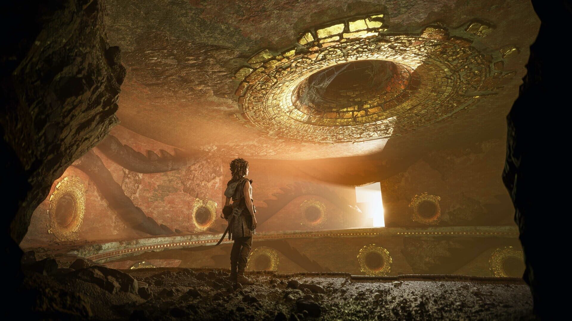 Ruines antiques baignées de lumière dans Resonance: A Plague Tale Legacy