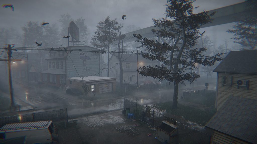 Farsight, une rue de bourgade noyée dans le brouillard