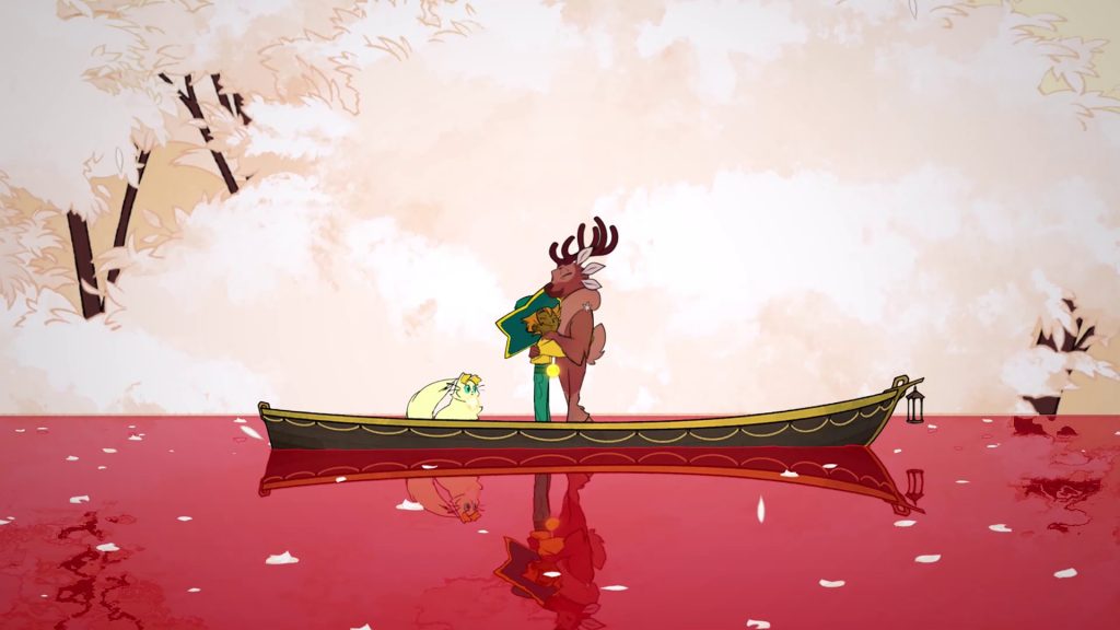 Spiritfarer, la barque sur une mer rouge